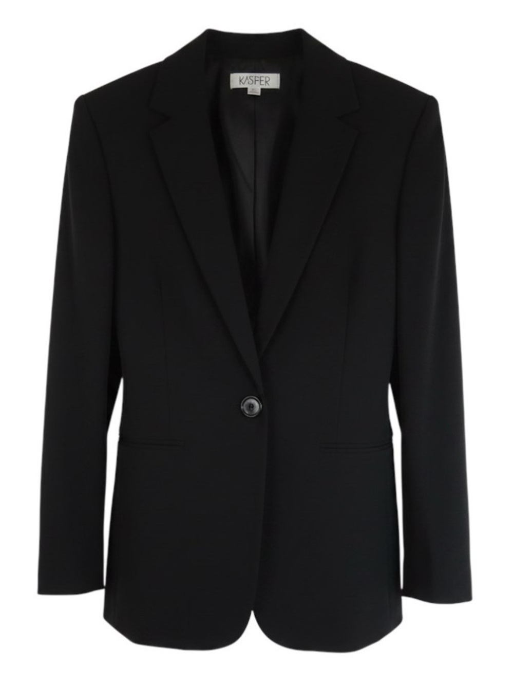 Kasper Black Single-Button Blazer Jacket